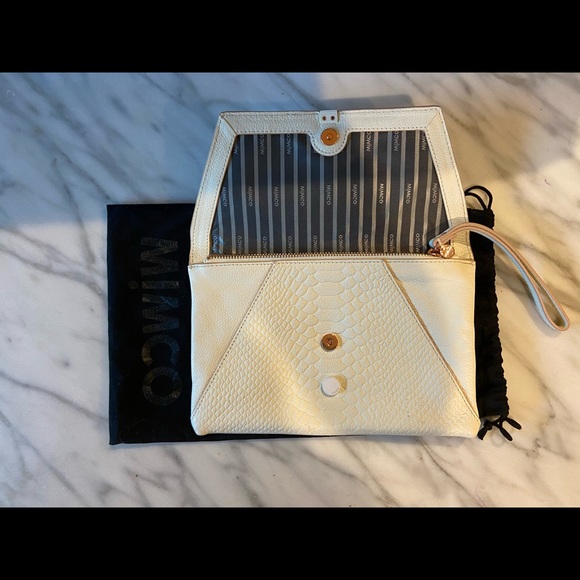 Mimco cream envelope large pouch clutch - Picture 3 of 5
